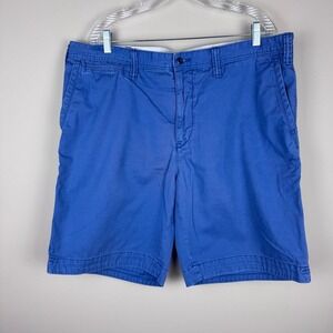 Polo Ralph Lauren Mens Blue Cotton Casual Chino Shorts Size 40